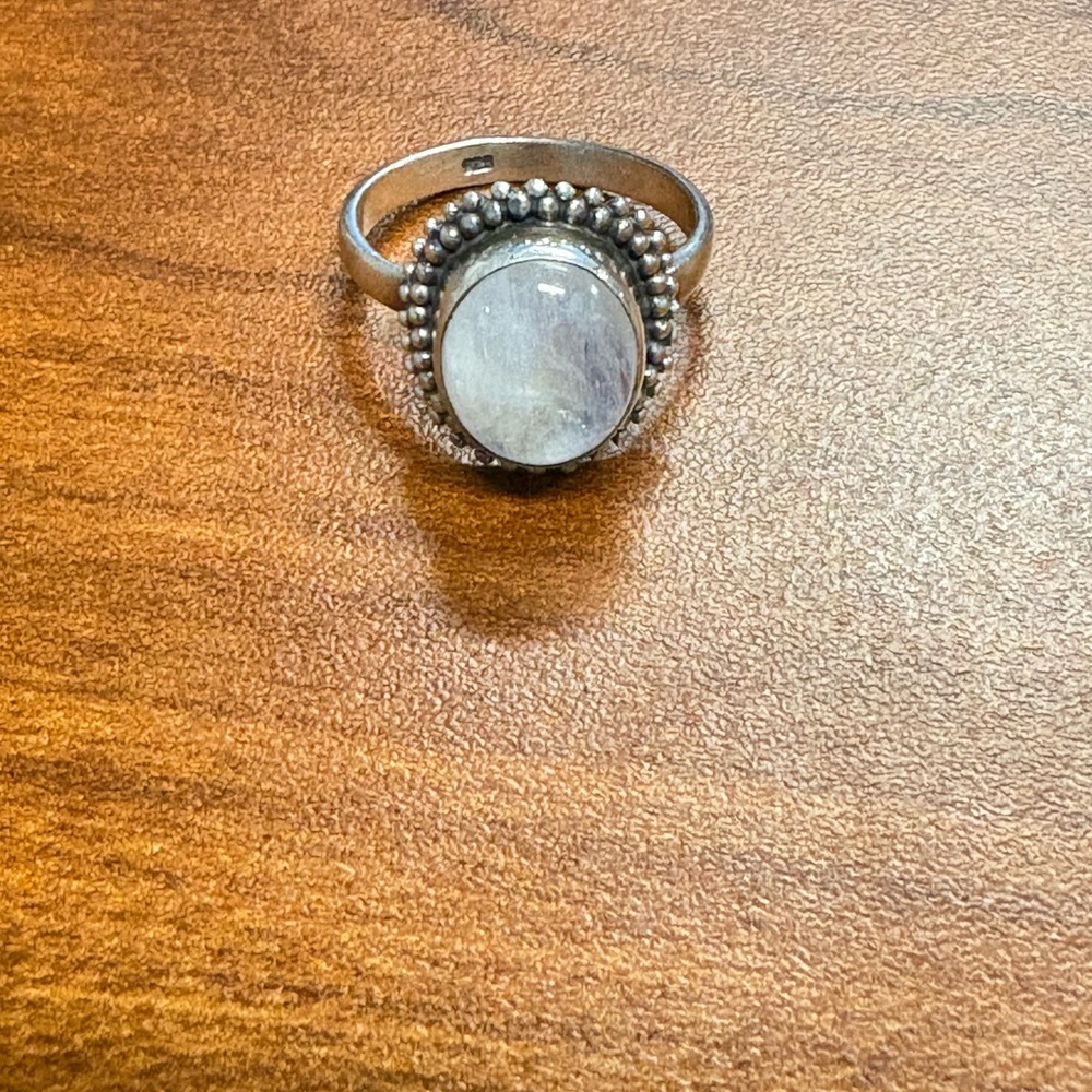Silver Moonstone Oval Ring - Women's Silver Jewelry